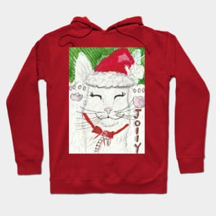 Happy cat  Jolly Christmas  art Hoodie